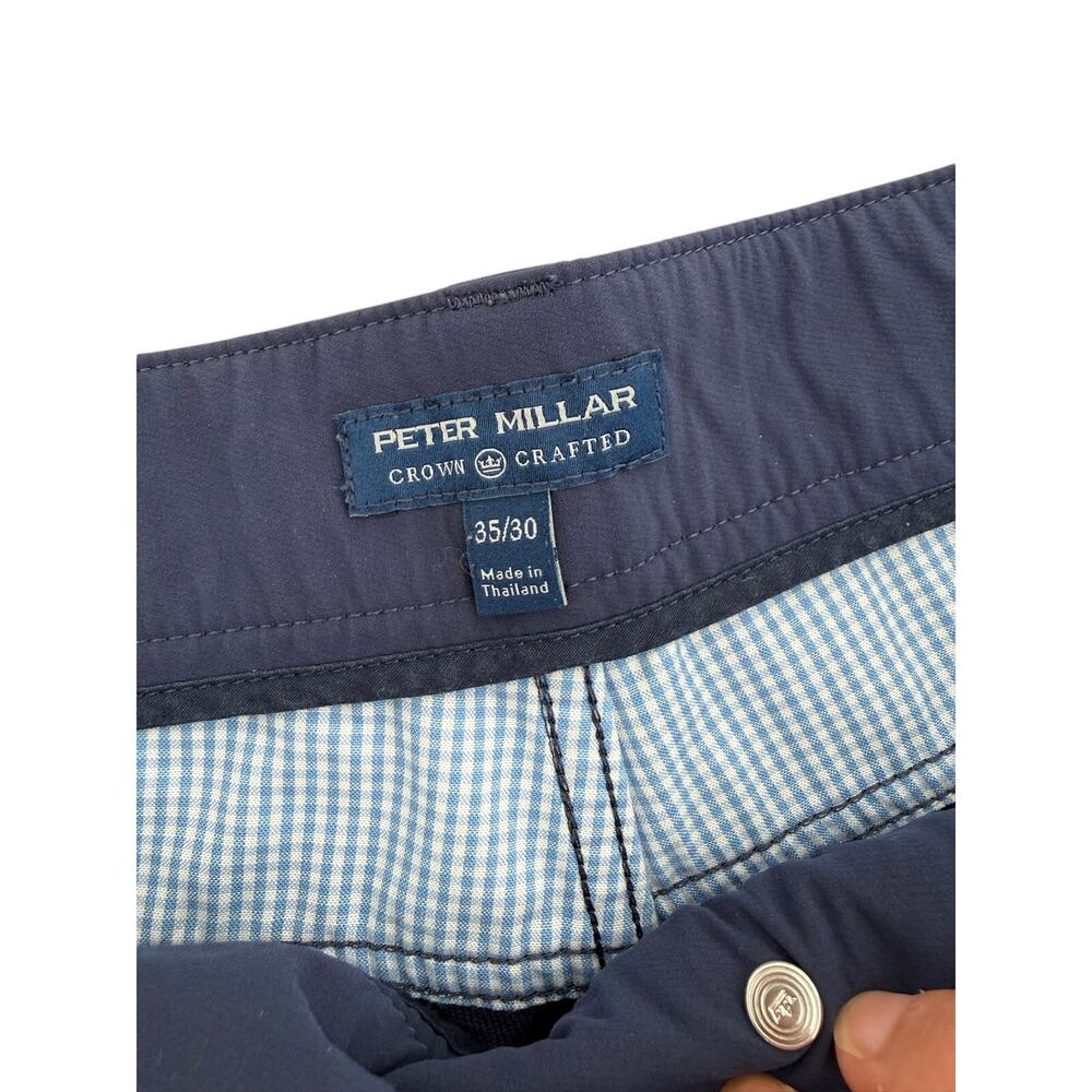 Peter Millar Crown Crafted Performance 5 Pocket Pants 35x30 Navy - Picture 5 of 8